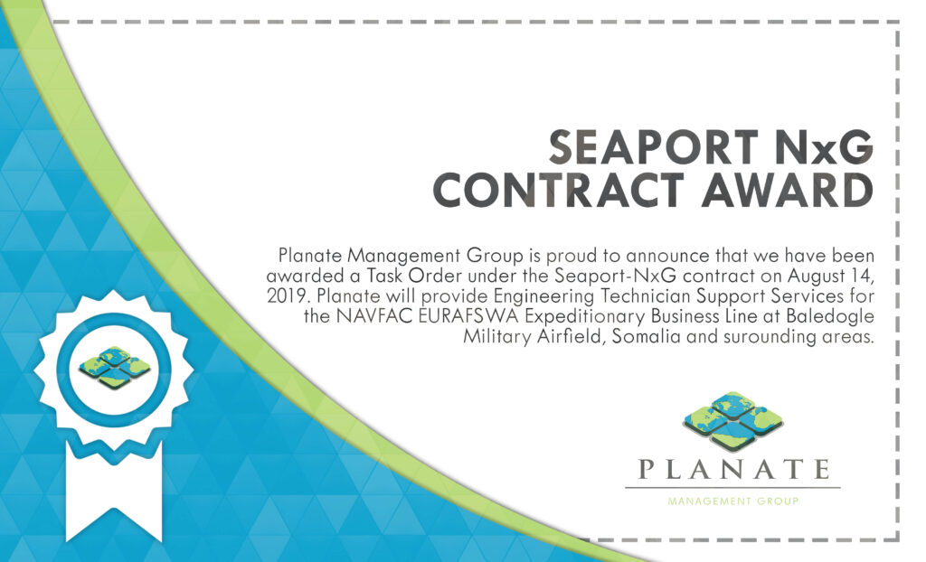 Planate Management Group Wins NAVFAC EURAFSWA Expeditionary Business Line Task Order for Engineering Technician Support Services Under Seaport-NxG at Baledogle Military Airfield, Somalia and Surrounding Areas