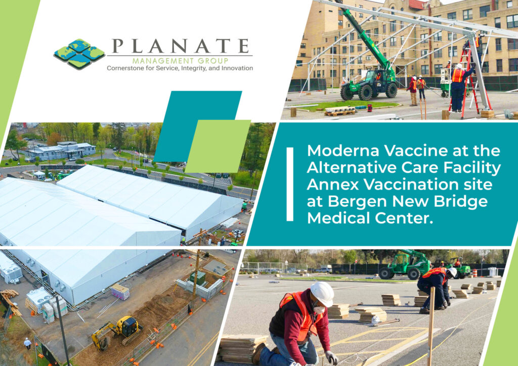 Planate Management Group Helped Construct New Jersey Alternate Care Facility Being Used as Covid-19 Vaccine Distribution Site