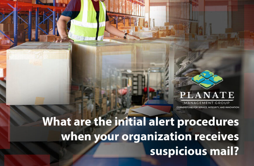 WHAT ARE THE INITIAL ALERT PROCEDURES WHEN YOUR ORGANIZATION RECEIVES SUSPICIOUS MAIL?