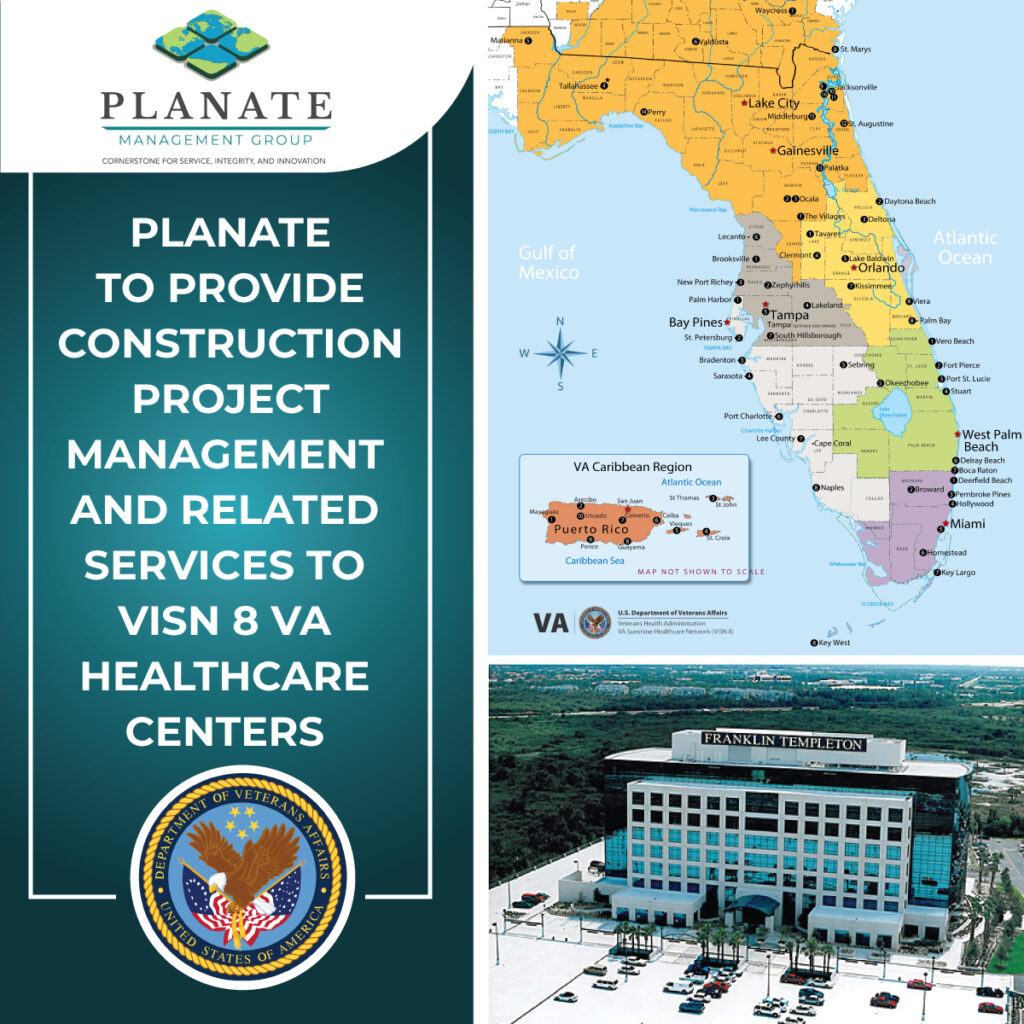 Planate To Provide Construction Project Management And Related Services To VISN 8 VA healthcare centers